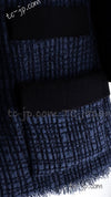 CHANEL 11S Navy Black CC Logo Button Wool Silk Jacket 36 40 シャネル ネイビー ブラック ココボタン ウール シルク ジャケット 即発