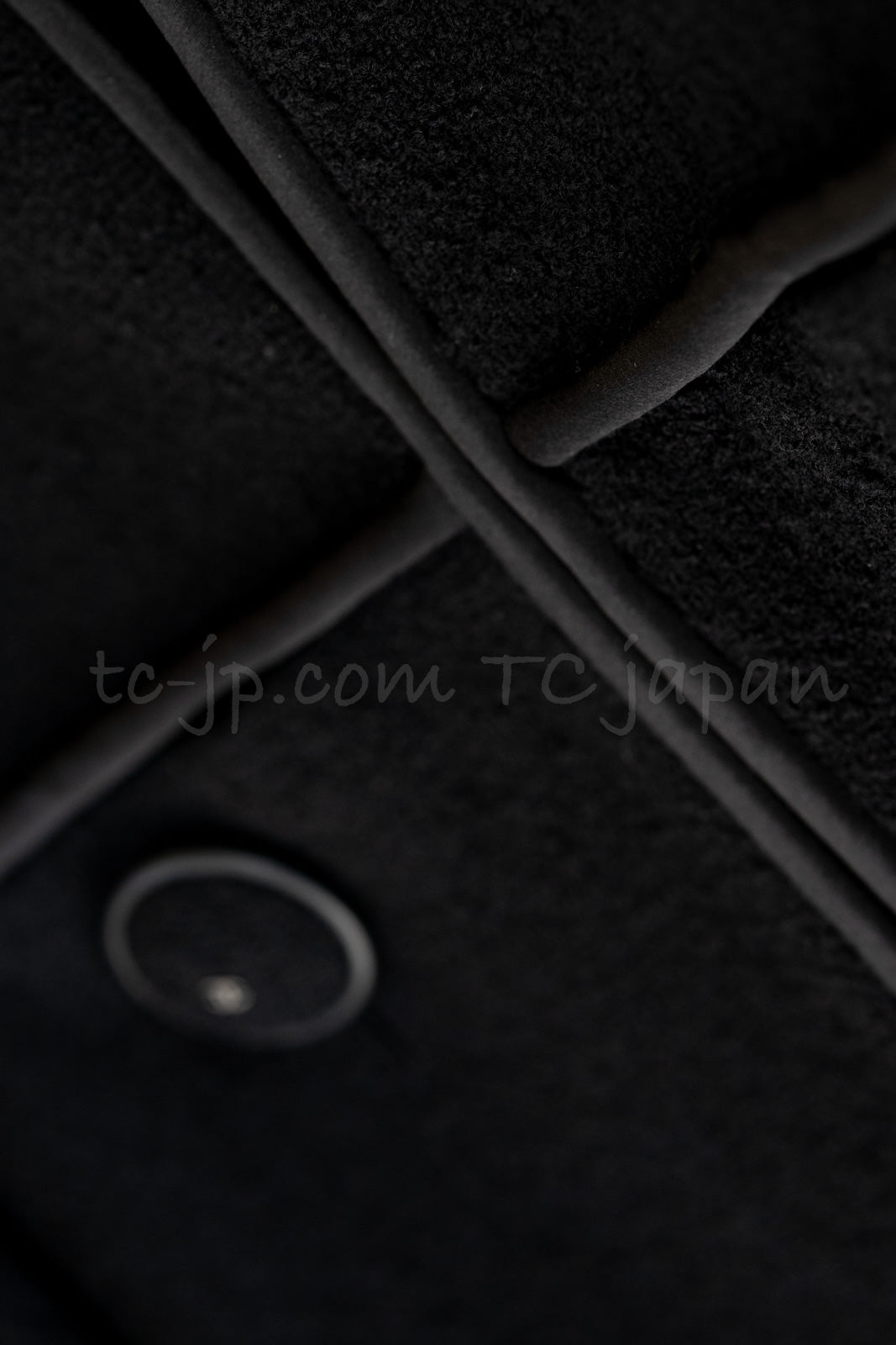 CHANEL 15B Black Wool Piping Collarless Jacket 34 36 38 シャネル ブラック ウール パイピング ノーカラー ジャケット 即発