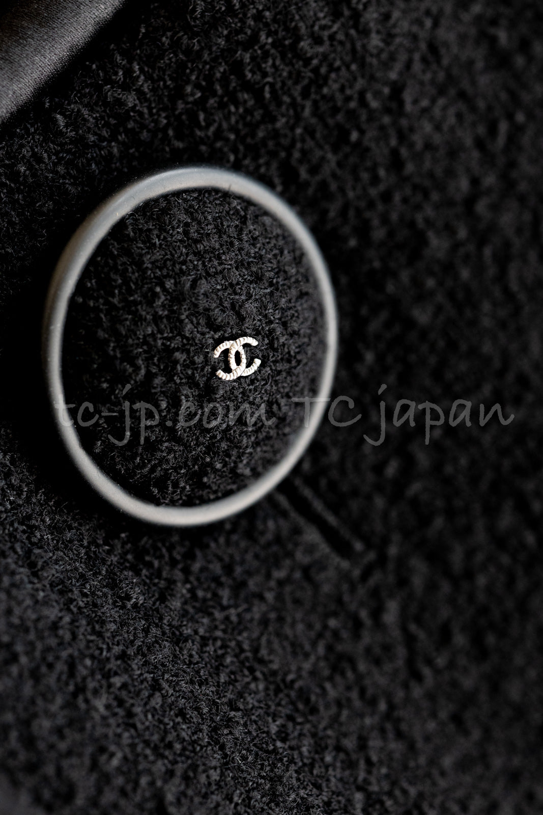 CHANEL 15B Black Wool Piping Collarless Jacket 34 36 38 シャネル ブラック ウール パイピング ノーカラー ジャケット 即発