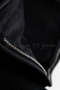 CHANEL 15B Black Wool Piping Collarless Jacket 34 36 38 シャネル ブラック ウール パイピング ノーカラー ジャケット 即発