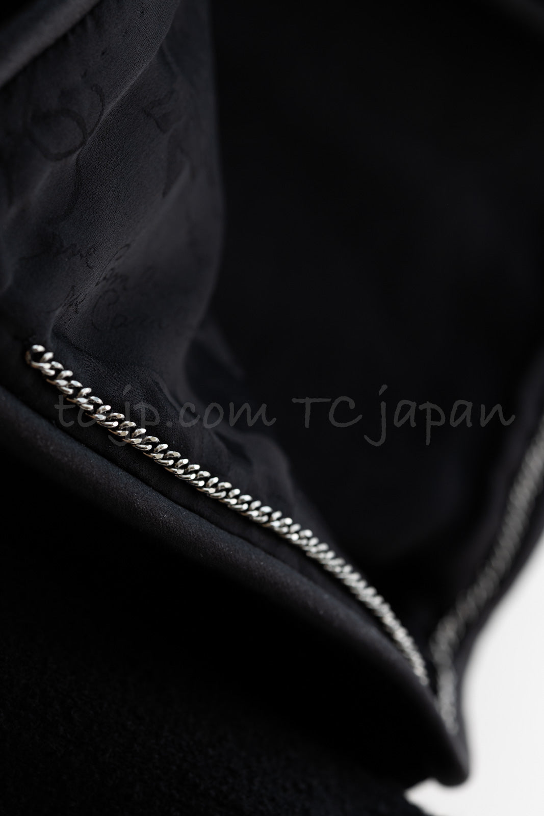 CHANEL 15B Black Wool Piping Collarless Jacket 34 36 38 シャネル ブラック ウール パイピング ノーカラー ジャケット 即発