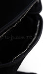 CHANEL 15B Black Wool Piping Collarless Jacket 34 36 38 シャネル ブラック ウール パイピング ノーカラー ジャケット 即発