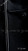 CHANEL 15B Black Wool Piping Collarless Jacket 34 36 38 シャネル ブラック ウール パイピング ノーカラー ジャケット 即発