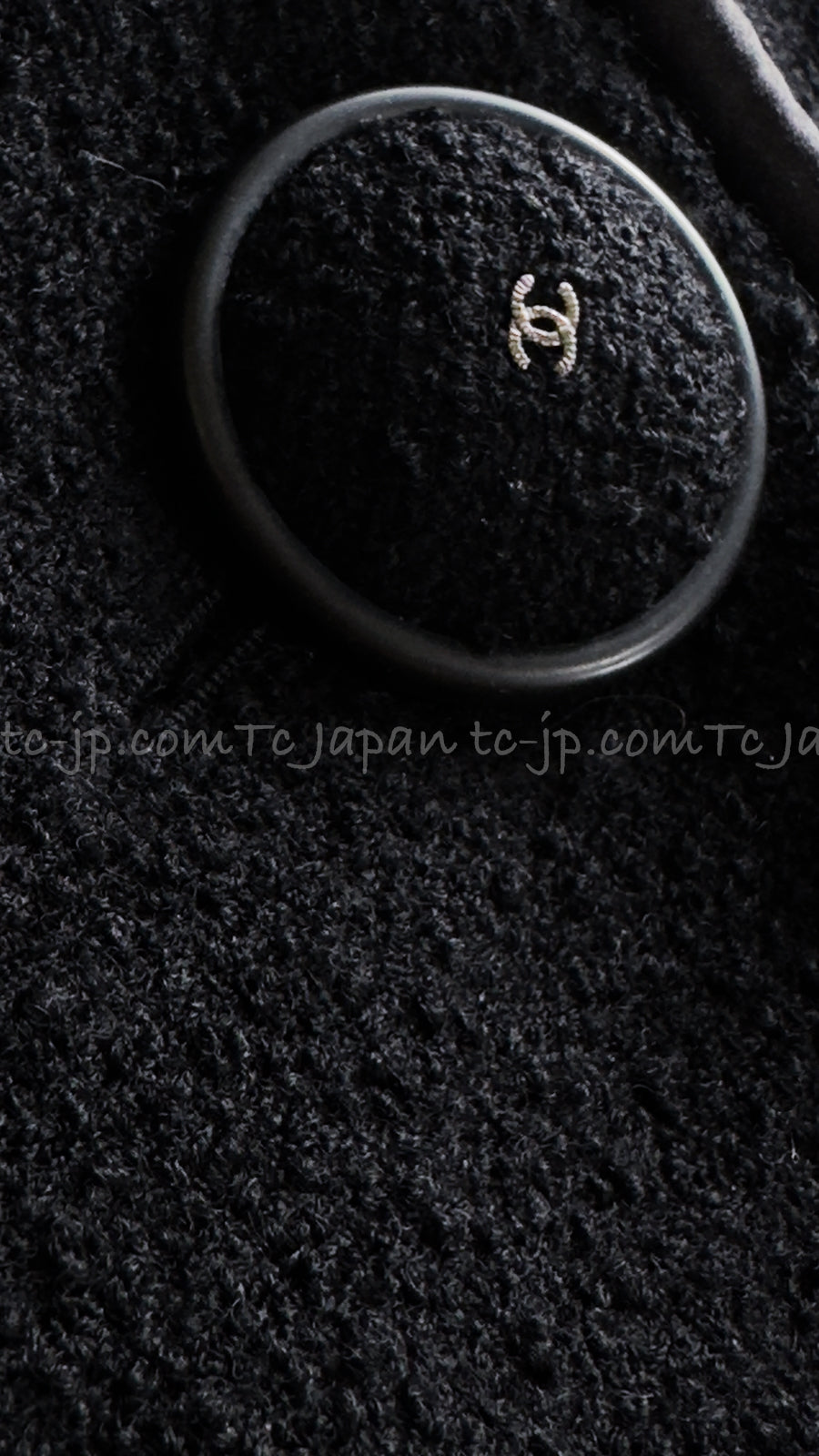 CHANEL 15B Black Wool Piping Collarless Jacket 34 36 38 シャネル ブラック ウール パイピング ノーカラー ジャケット 即発