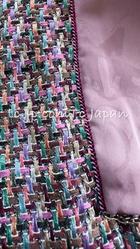 CHANEL 15S amethyst purple multicolor pink jacket / シャネル パープル マルチカラー ピンク アメジスト ジャケット