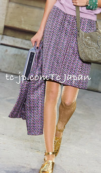 CHANEL 15S amethyst purple multicolor pink jacket / シャネル パープル マルチカラー ピンク アメジスト ジャケット