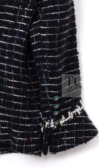 CHANEL 09A Black Green Wool Silk Mohair Jacket Skirt Suit 38 19