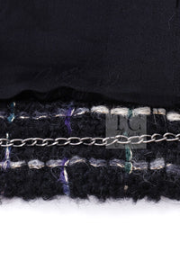 CHANEL 09A Black Green Wool Silk Mohair Jacket Skirt Suit 38 | US