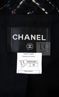 CHANEL 09A Black Green Wool Silk Mohair Jacket Skirt Suit 38 8