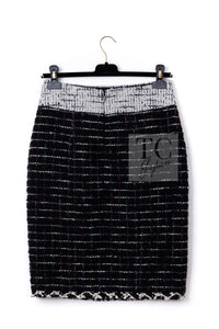 CHANEL 09A Black Green Wool Silk Mohair Jacket Skirt Suit 38 | US