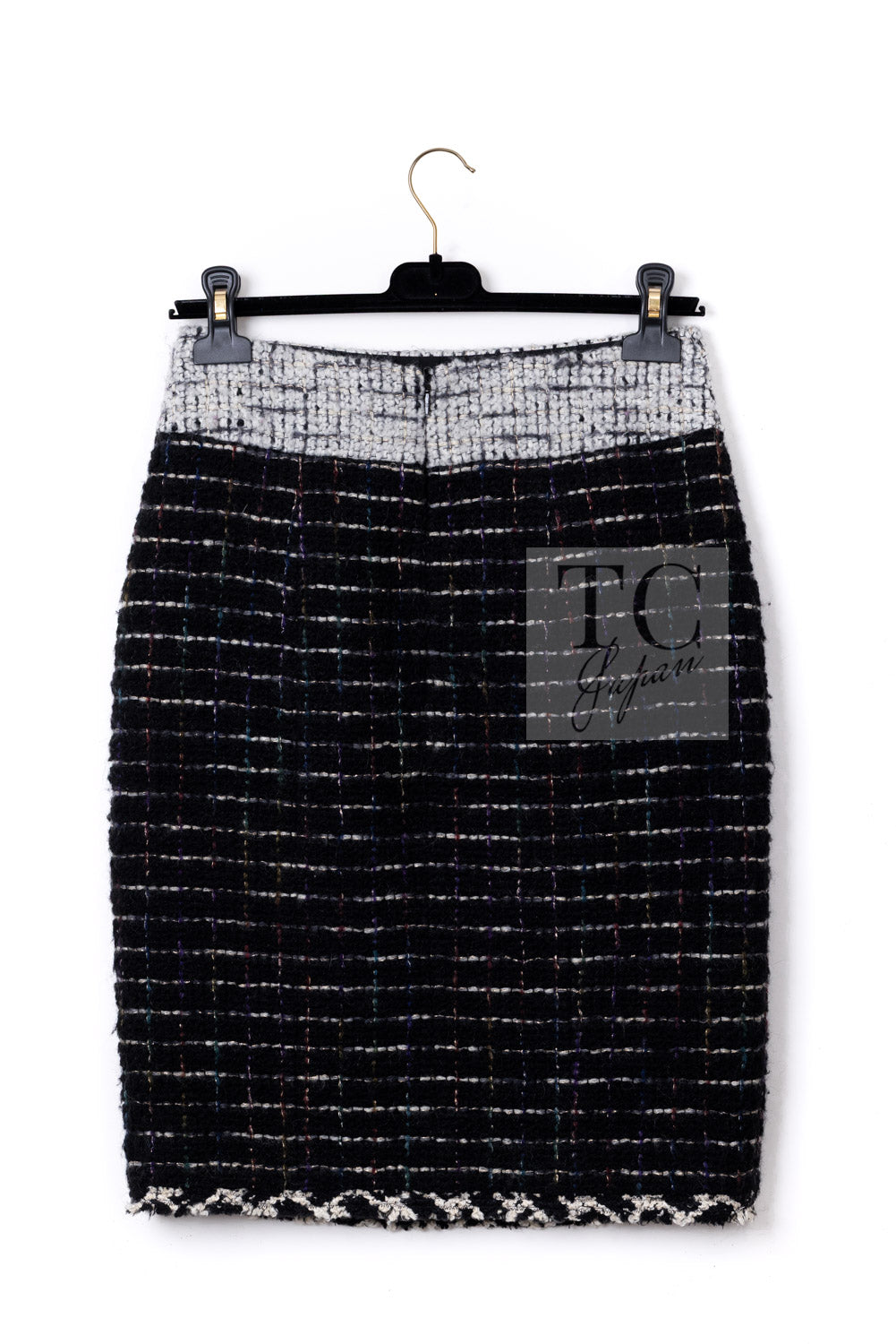CHANEL 09A Black Green Wool Silk Mohair Jacket Skirt Suit 38 | US