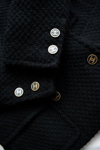 CHANEL 01A Black Double Wool Jacket Coat 38 40 42 シャネル ブラック ウール ダブル ジャケット コート 即発