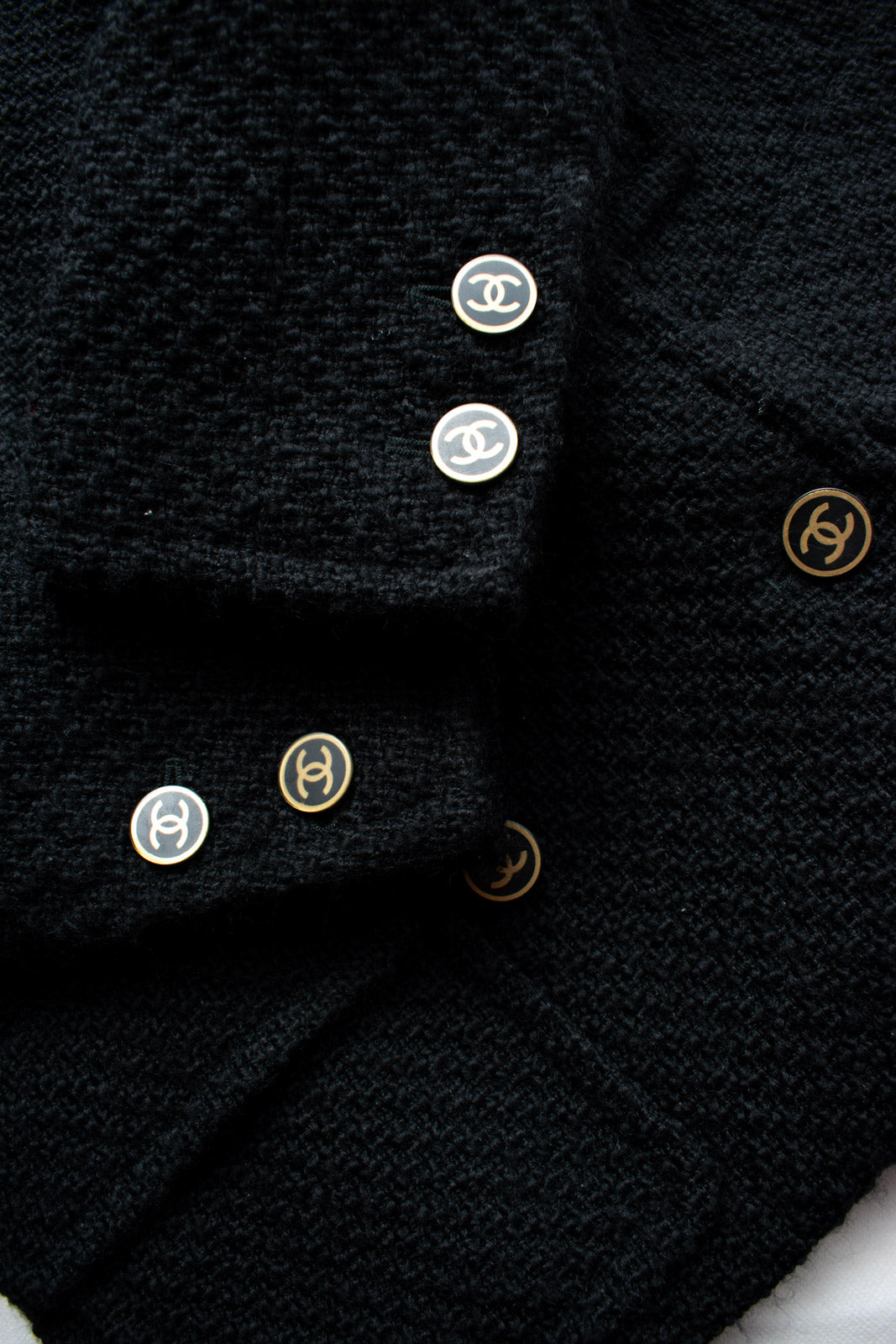 CHANEL 01A Black Double Wool Jacket Coat 38 40 42 シャネル ブラック ウール ダブル ジャケット コート 即発