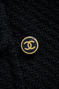 CHANEL 01A Black Double Wool Jacket Coat 38 40 42 シャネル ブラック ウール ダブル ジャケット コート 即発