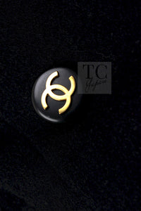 CHANEL 93A Vintage Black Double Cashmere Wool Jacket Coat 38 40 42 7