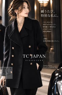 CHANEL 93A Vintage Black Double Cashmere Wool Jacket Coat 38 40 42 5