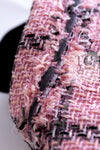 CHANEL 08PF Pink Ruffle Wool Cotton Lesage Tweed Jacket 36 シャネル ピンク フリル ウール コットン ルサージュ ツイード ジャケット 即発