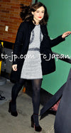 CHANEL 13S Navy White Gray Stripe Cotton Tweed Jacket 36 シャネル ネイビー ホワイト グレー ストライプ コットン ツイード ジャケット 即発