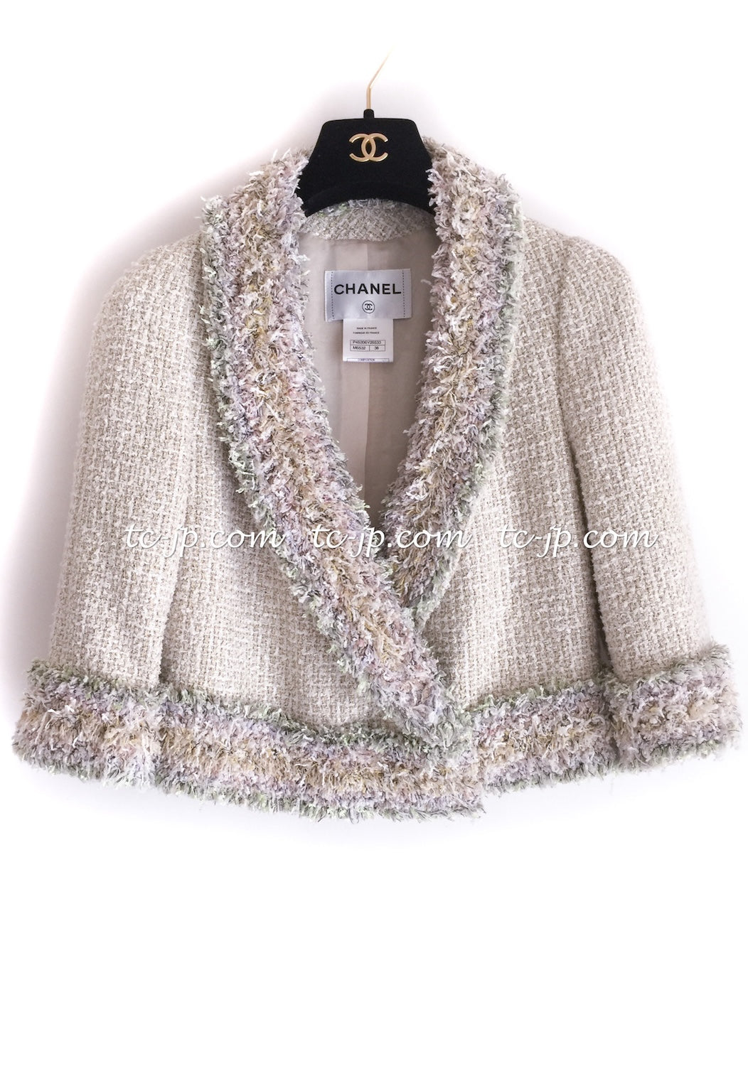 CHANEL 13C Multicolor Fringe Tweed Jacket 36 38 シャネル ベルサイユ マルチカラー フリンジ ツイード ジャケット