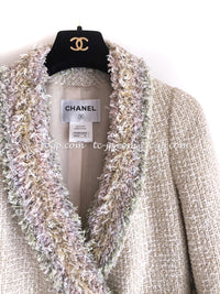 CHANEL 13C Multicolor Fringe Tweed Jacket 36 38 シャネル ベルサイユ マルチカラー フリンジ ツイード ジャケット