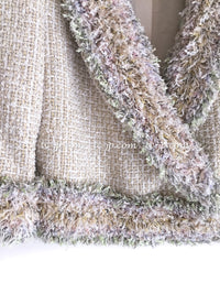 CHANEL 13C Multicolor Fringe Tweed Jacket 36 38 シャネル ベルサイユ マルチカラー フリンジ ツイード ジャケット