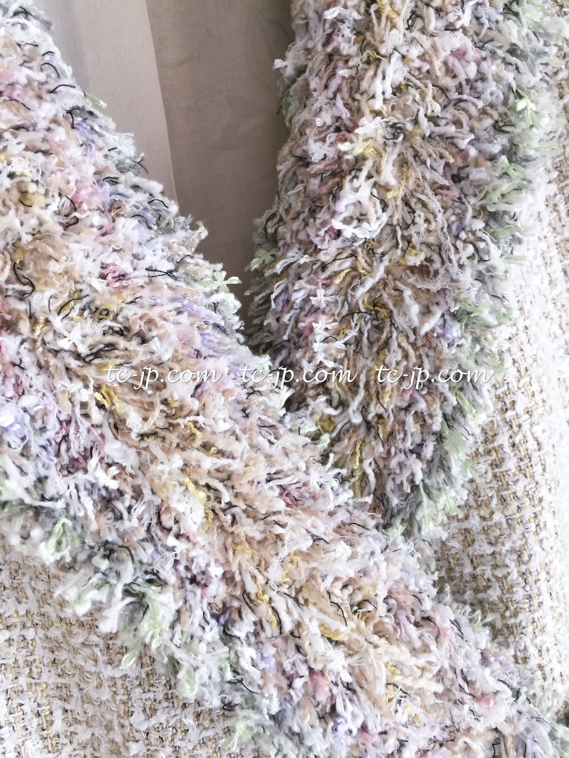 CHANEL 13C Multicolor Fringe Tweed Jacket 36 38 シャネル ベルサイユ マルチカラー フリンジ ツイード ジャケット