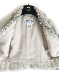 CHANEL 13C Multicolor Fringe Tweed Jacket 36 38 シャネル ベルサイユ マルチカラー フリンジ ツイード ジャケット