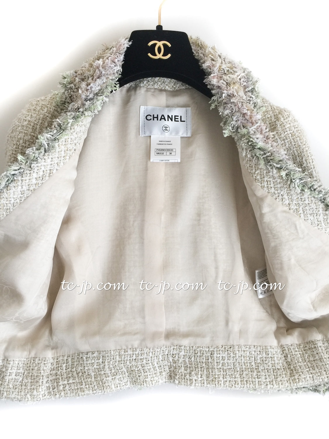 CHANEL 13C Multicolor Fringe Tweed Jacket 36 38 シャネル ベルサイユ マルチカラー フリンジ ツイード ジャケット