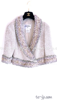 CHANEL 13C Multicolor Fringe Tweed Jacket 36 38 シャネル ベルサイユ マルチカラー フリンジ ツイード ジャケット