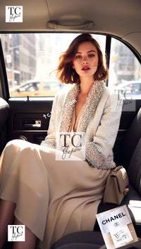CHANEL 13C Multicolor Fringe Tweed Jacket 36 38 シャネル ベルサイユ マルチカラー フリンジ ツイード ジャケット