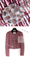 CHANEL 15C Red Multi Gripoix Button Tweed Jacket Skirt Suit 34 シャネル レッド マルチカラー グリポア 宝石 ボタン ツイード ジャケット スカート スーツ 即発