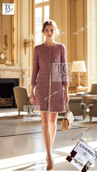 CHANEL 15C Red Multi Gripoix Button Tweed Jacket Skirt Suit 34 シャネル レッド マルチカラー グリポア 宝石 ボタン ツイード ジャケット スカート スーツ 即発