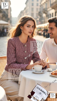 CHANEL 15C Red Multi Gripoix Button Tweed Jacket Skirt Suit 34 シャネル レッド マルチカラー グリポア 宝石 ボタン ツイード ジャケット スカート スーツ 即発