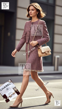CHANEL 15C Red Multi Gripoix Button Tweed Jacket Skirt Suit 34 シャネル レッド マルチカラー グリポア 宝石 ボタン ツイード ジャケット スカート スーツ 即発