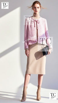 CHANEL 16S Pink Ribbon Fantasy Cotton Tweed Jacket 36 シャネル ピンク リボン ファンタジー コットン ツイード ジャケット 即発 - TC JAPAN