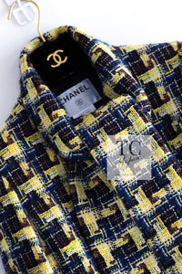 CHANEL 04A Yellow Wool Cotton Tweed Jacket 36 シャネル イエロー ウール コットン ツイード ジャケット 即発