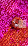 CHANEL 01C Coral Hot Pink Orange Border Tweed Candy Jacket 36 42 シャネル コーラル ホット ピンク オレンジ ボーダー ツイード キャンディー ジャケット 即発