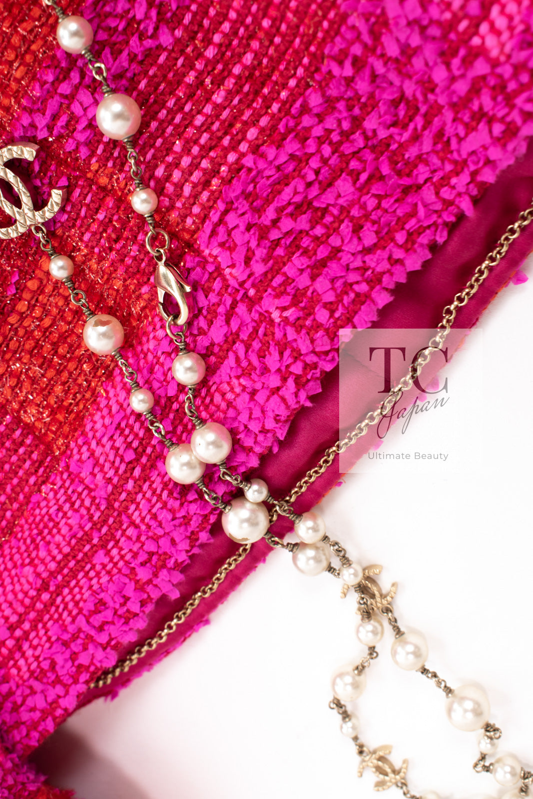 シャネル ジャケット CHANEL コーラル ホット ピンク オレンジ