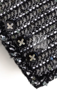 CHANEL 06A Gray Sequin Tweed Jacket 38 シャネル グレー スパンコール ツイード ジャケット 即発