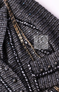 CHANEL 06A Gray Sequin Tweed Jacket 38 シャネル グレー スパンコール ツイード ジャケット 即発
