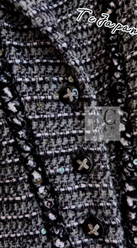 CHANEL 06A Gray Sequin Tweed Jacket 38 シャネル グレー スパンコール ツイード ジャケット 即発