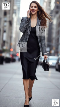 CHANEL 06A Gray Sequin Tweed Jacket 38 シャネル グレー スパンコール ツイード ジャケット 即発