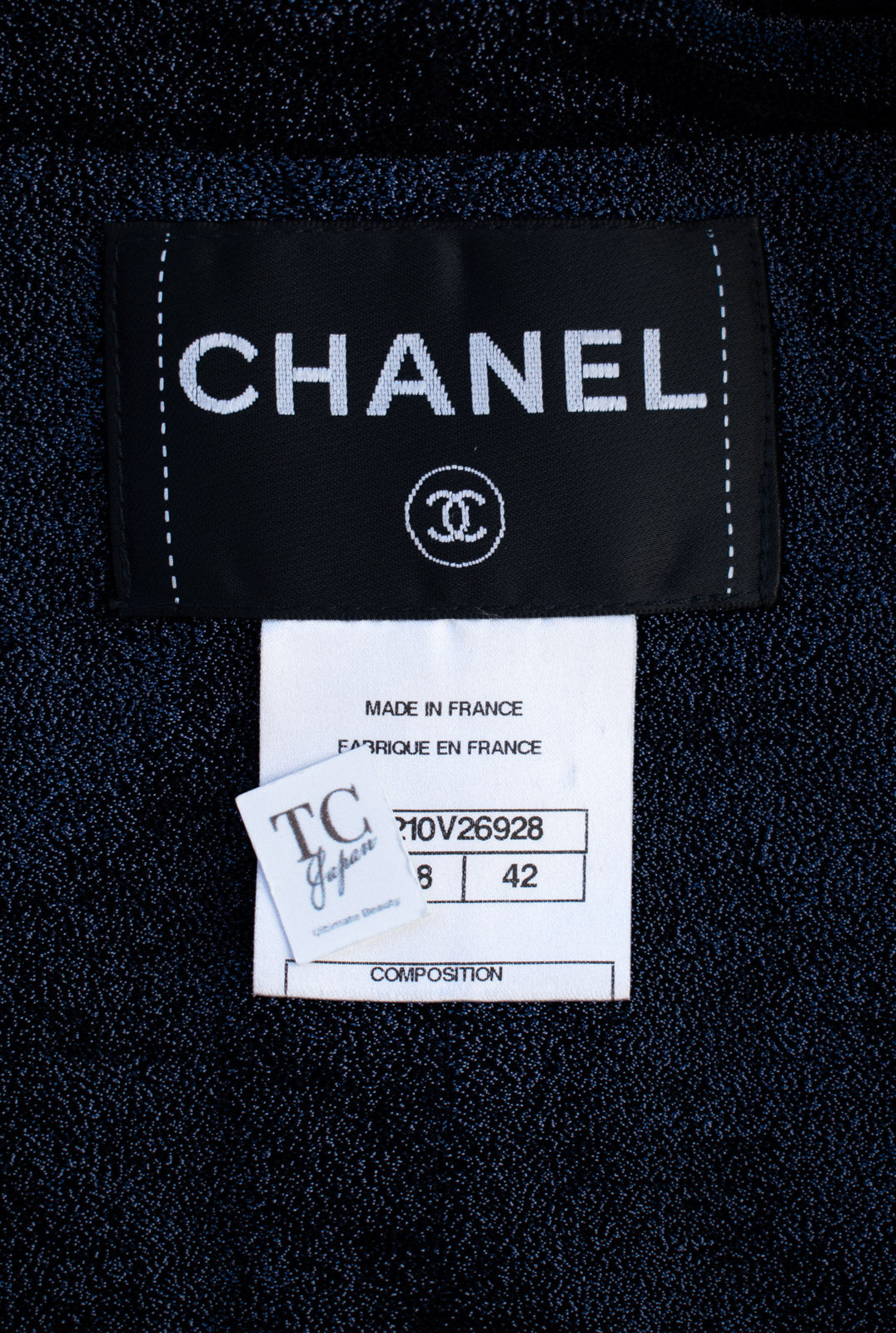 CHANEL 10C navy tweed women's jacket / シャネル レディース ネイビー ツイード ジャケット