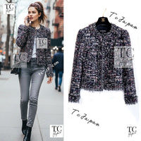 CHANEL 10C navy tweed women's jacket / シャネル レディース ネイビー ツイード ジャケット