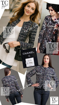 CHANEL 10C navy tweed women's jacket / シャネル レディース ネイビー ツイード ジャケット