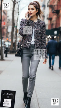 CHANEL 10C navy tweed women's jacket / シャネル レディース ネイビー ツイード ジャケット