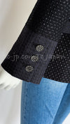 CHANEL 16C Black Cotton Double Jacket Coat 40 42 シャネル ブラック コットン ダブル ジャケット コート 即発