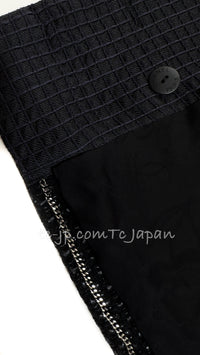 CHANEL 16C Black Cotton Double Jacket Coat 40 42 シャネル ブラック コットン ダブル ジャケット コート 即発