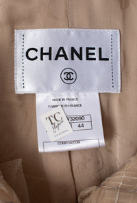 CHANEL 12S Camel Beige Organdy Jacket 36 42 44 シャネル キャメル ベージュ オーガンジー ジャケット 即発 - TC JAPAN