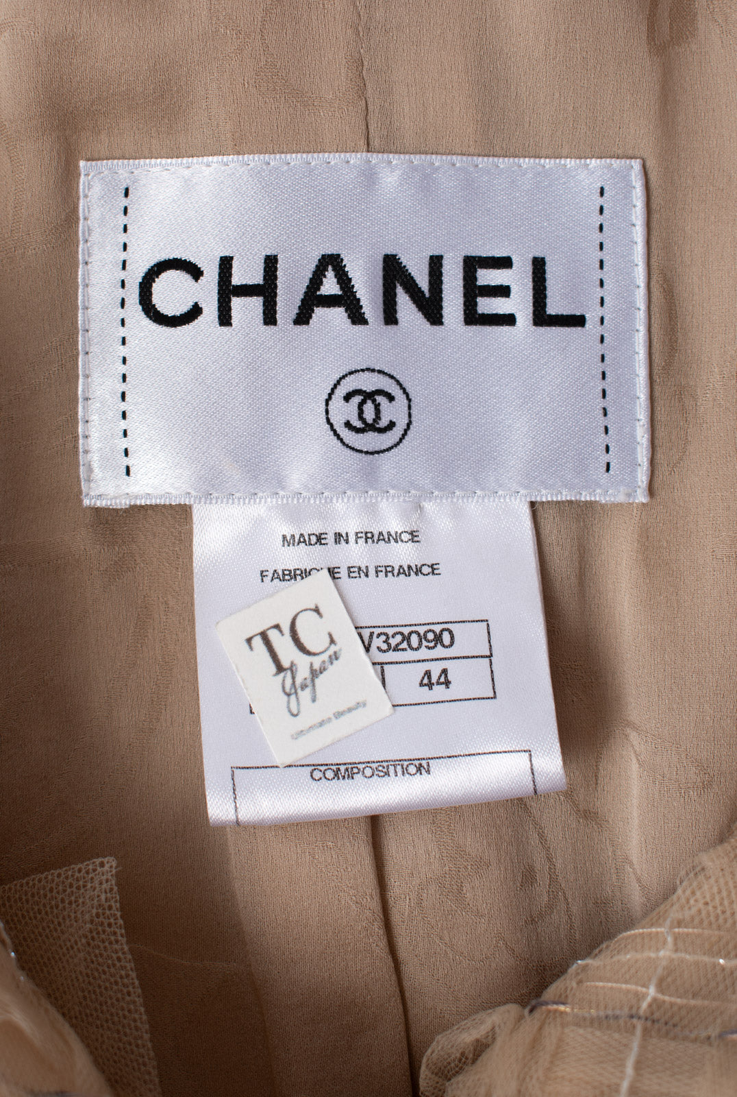 CHANEL 12S Camel Beige Organdy Jacket 36 42 44 シャネル キャメル ベージュ オーガンジー ジャケット 即発 - TC JAPAN